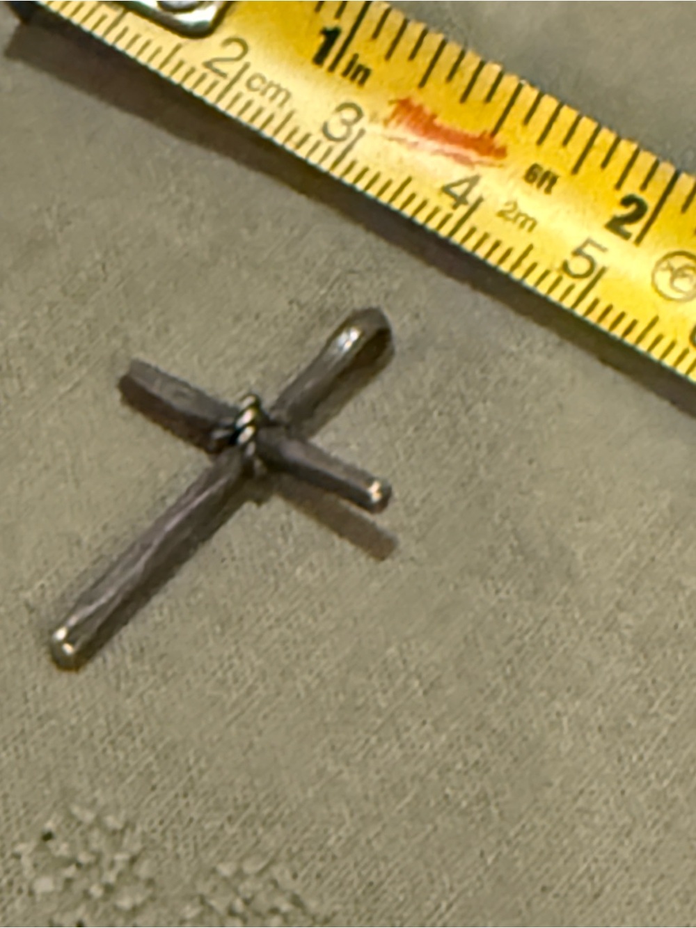 James Avery Sterling Silver Hammered Cross Pendant - Blackened Finish
